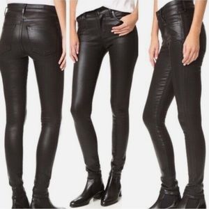 Citizens of Humanity Rocket High Rise Skinny Jean sz 24 black wax coated